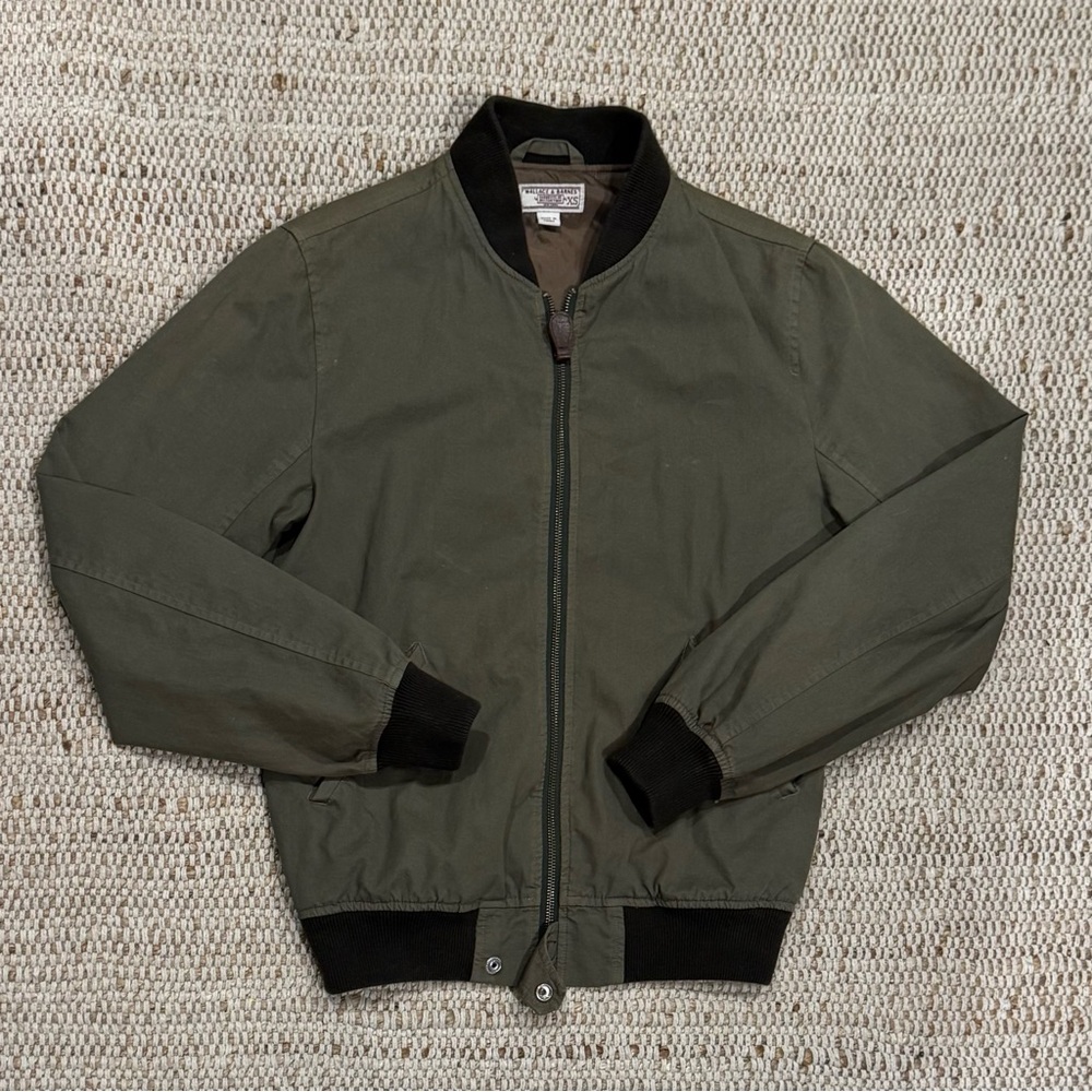 Wallace & Barnes for J. Crew Men's Green Bomber Jacket